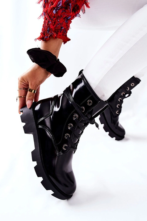 Botki Damskie Workery Czarne Semope