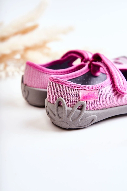 Papcie Baleriny Befado Kotki 114X451 Różowo-Szare