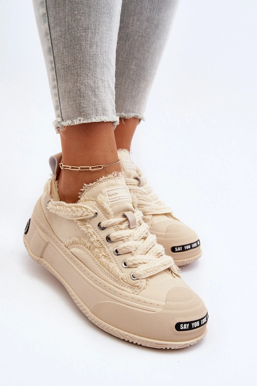 Damskie Sneakersy GOE NN2N4060 Beżowe