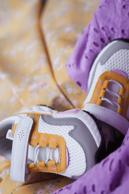 Dziecięce Sportowe Buty Na Rzep Big Star JJ374257 Biało-Żółte