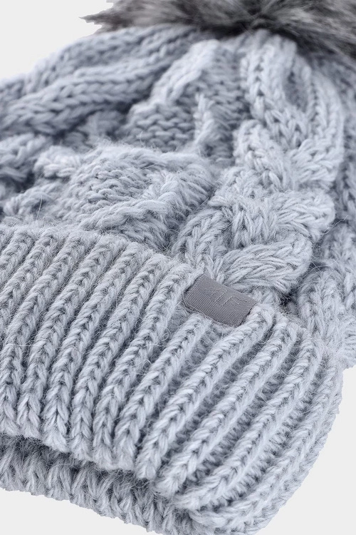 Dziewczęca Zimowa Czapka 4F 4FJWAW24ACAPF421-34S Niebieska