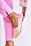 Damskie Espadryle Slip-On Różowo-Żółte Santana