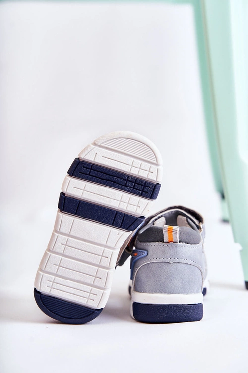 Dziecięce Wygodne Sandałki Szare Samell