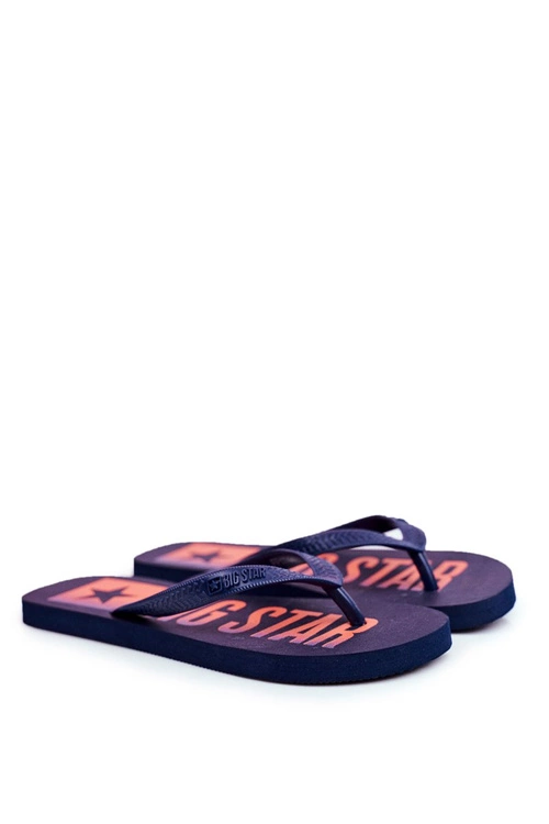 Klapki Męskie Japonki Big Star Granatowe FF274A468