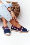 Espadryle Na Plecionej Podeszwie Big Star HH274483 Granatowe