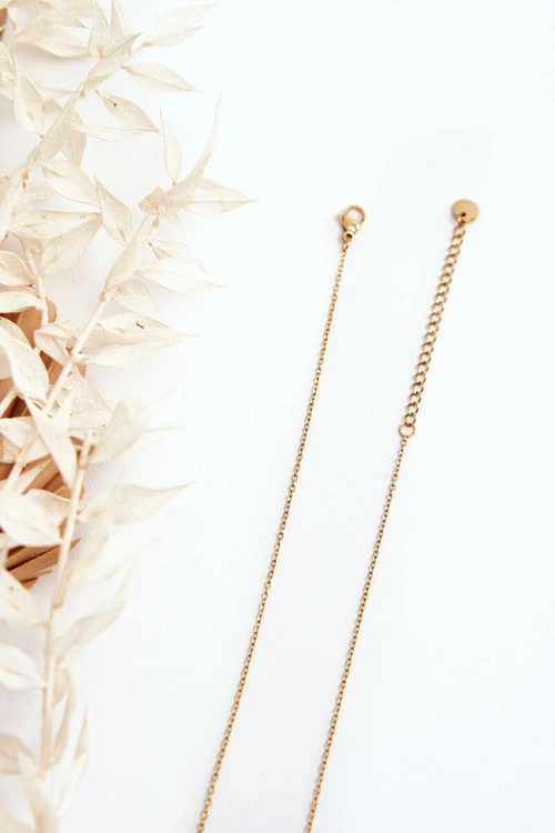 Damski Łańcuszek Z Kołem I Koniczyną Złoty