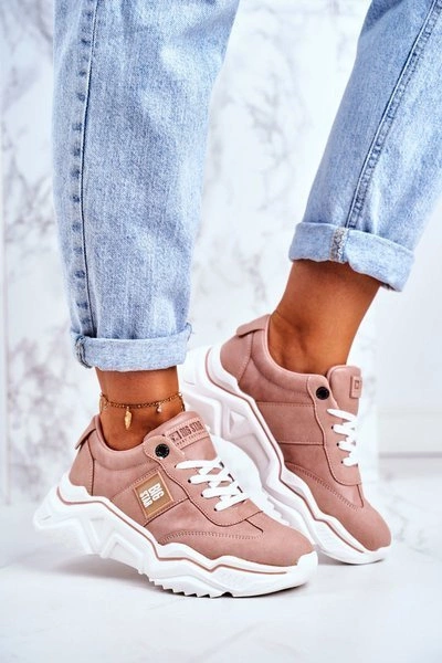 Damskie Sportowe Buty Sneakersy Big Star GG274210 Różowe