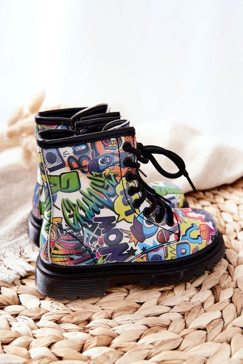 Dziecięce Botki Ocieplane Z Suwakiem Kolorowe Tiptop