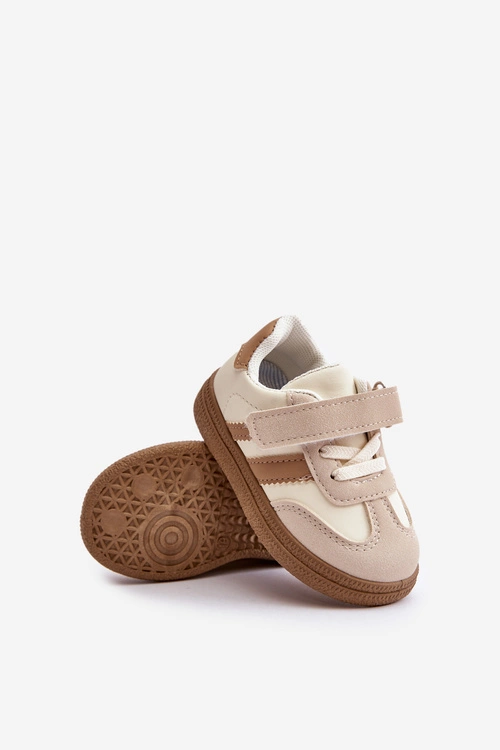 Sneakersy Dziecięce Na Rzep Beżowe Tromella