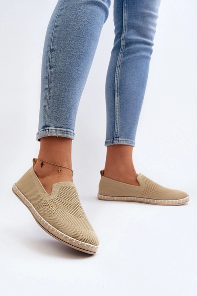 Wsuwane Damskie Espadryle Beżowe Harmonie