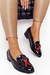 Eleganckie Damskie Mokasyny Vinceza 10585 Lakierowane Czarne