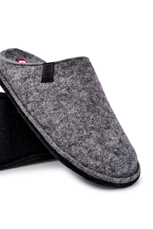 Klasyczne Męskie Papcie Big Star KK176001 Szare