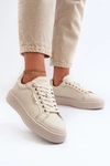 Sneakersy Damskie Big Star NN274334 Memory Foam System Beżowe