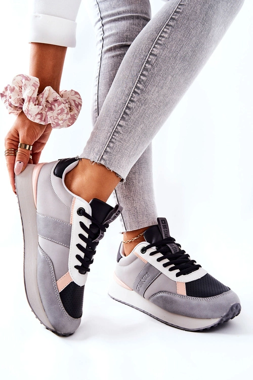 Sportowe Buty Memory Foam Big Star II274398 Szaro-Czarne