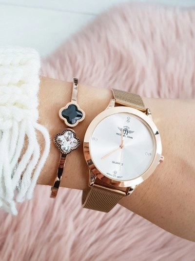 Damski Zegarek Michael John Ferri Różowe Złoto