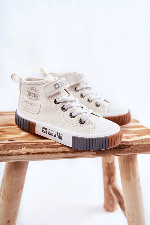 Dziecięce Wysokie Trampki BIG STAR KK374015 Białe