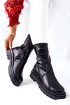 Botki Damskie Z Elastyczną Cholewką Czarne Doubler