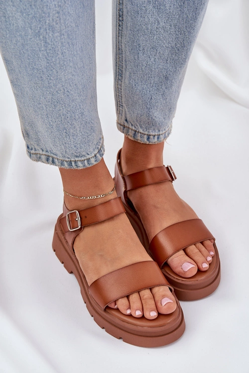 Damskie Sandały Na Platformie Camel Evaretha