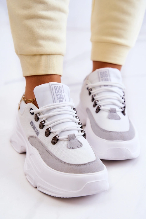 Damskie Sportowe Buty Sneakersy Big Star JJ274A220 Białe