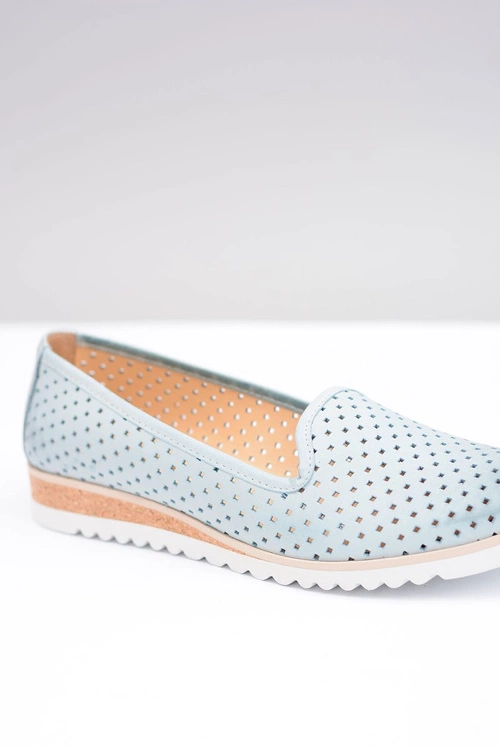 Skórzane Polskie Baleriny Lordsy Gabi