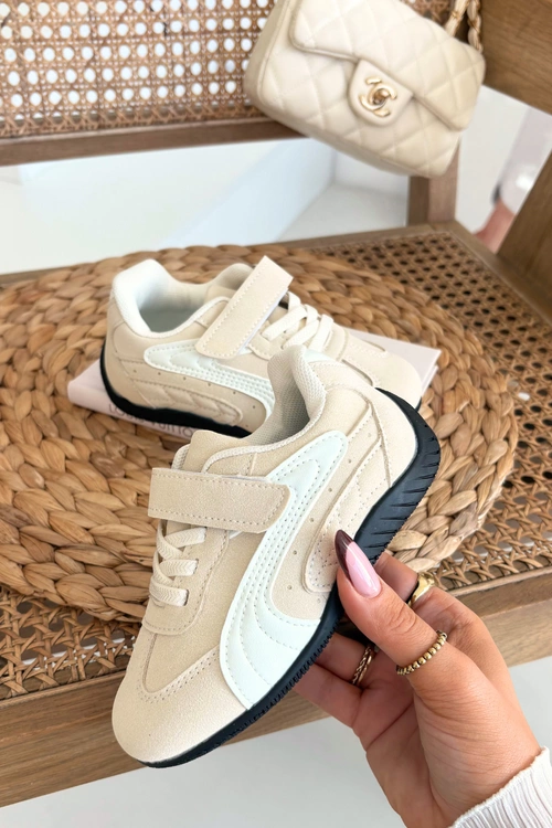 Buty Sportowe Dziecięce Z Rzepem Beżowe Perrin