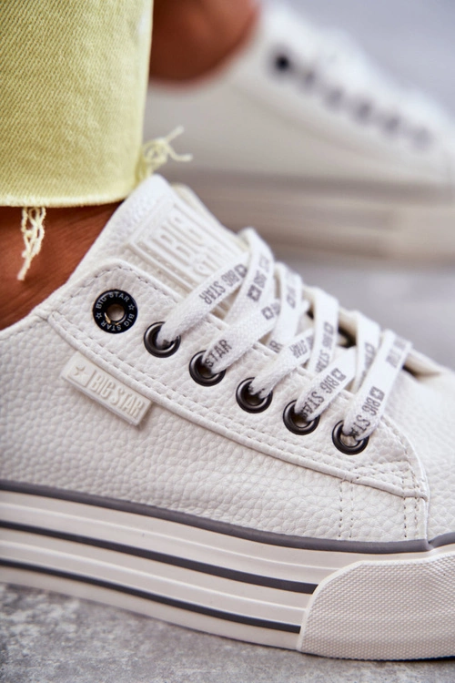 Niskie Damskie Trampki Big Star KK274014 Białe