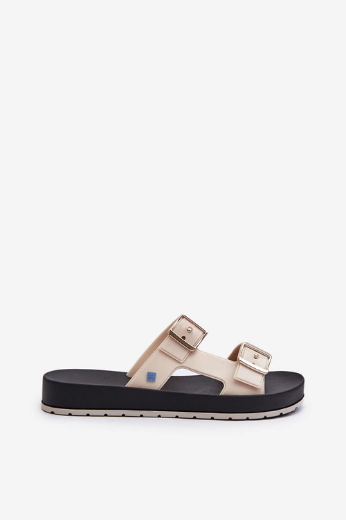 Klapki Damskie Na Płaskiej Podeszwie ZAXY LL285072 Jasnobeżowe