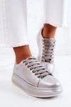 Sneakersy Buty Sportowe Dżety GOE JJ2N4048 Srebrne