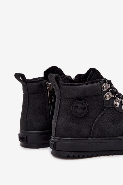 Buty Trekkingowe Trapery Dziecięce Ocieplane Big Star SS374075 Czarne