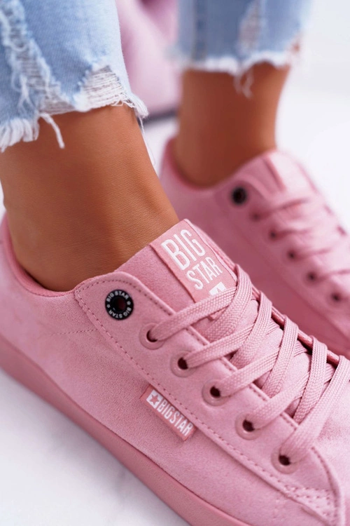 Trampki Damskie Big Star Zamsz Różowe EE274047