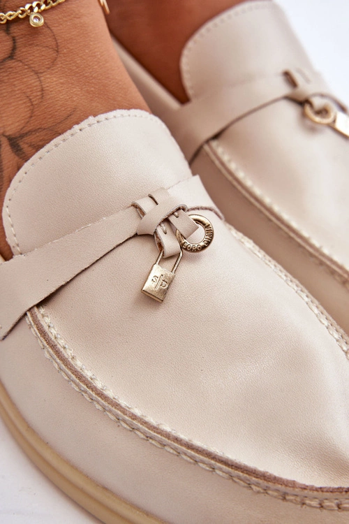 Klasyczne Mokasyny Damskie Beżowe Cortez