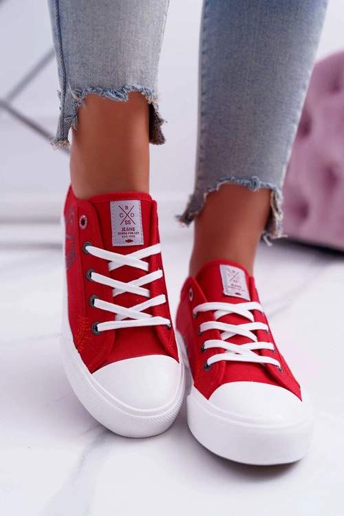 Damskie Trampki Cross Jeans Czerwone DD2R4072