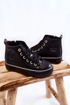 Dziecięce Wysokie Trampki Na Suwak Big Star KK374228 Czarne