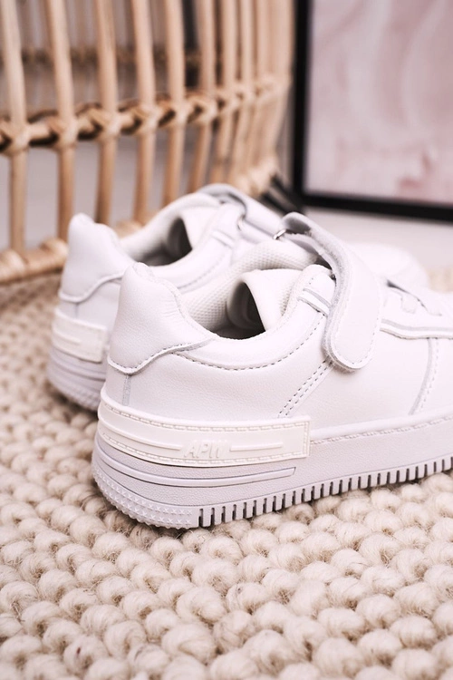 Dziecięce Sportowe Buty Na Rzep Białe Airy