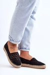 Damskie Ażurowe Espadryle Czarne One Lover