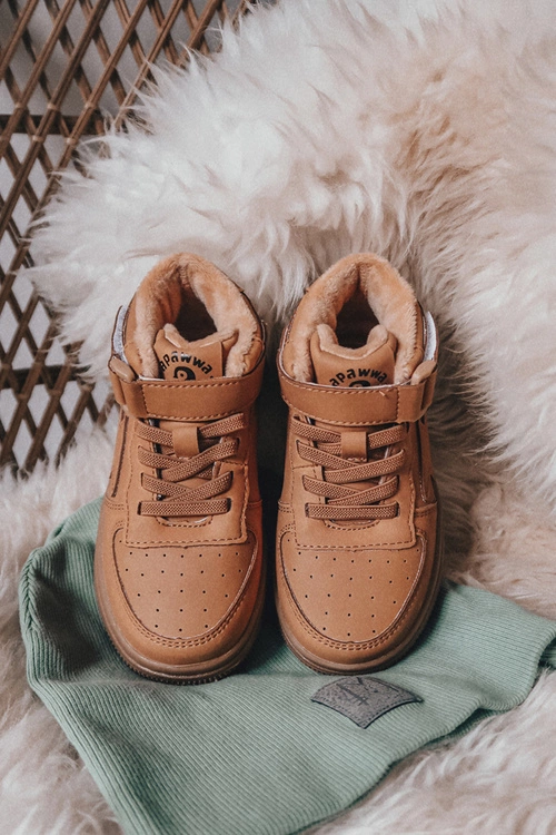 Dziecięce Wysokie Ocieplane Buty Sportowe Camel Clafi
