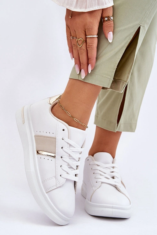 Damskie Sportowe Buty Na Platformie Białe Soris