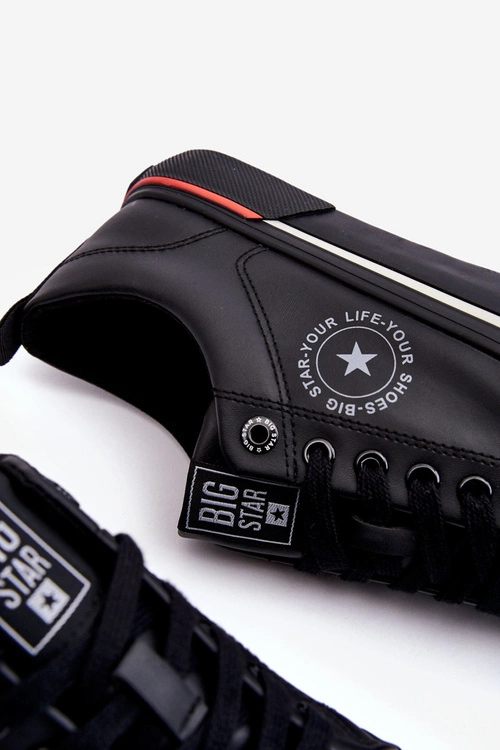 Męskie Skórzane Trampki Big Star LL174210 Czarne