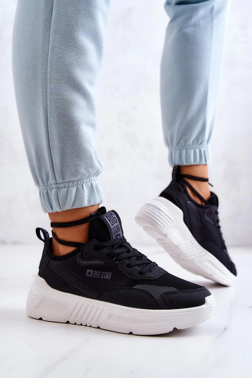Modne Sneakersy Buty Sportowe Big Star JJ274598 Czarne