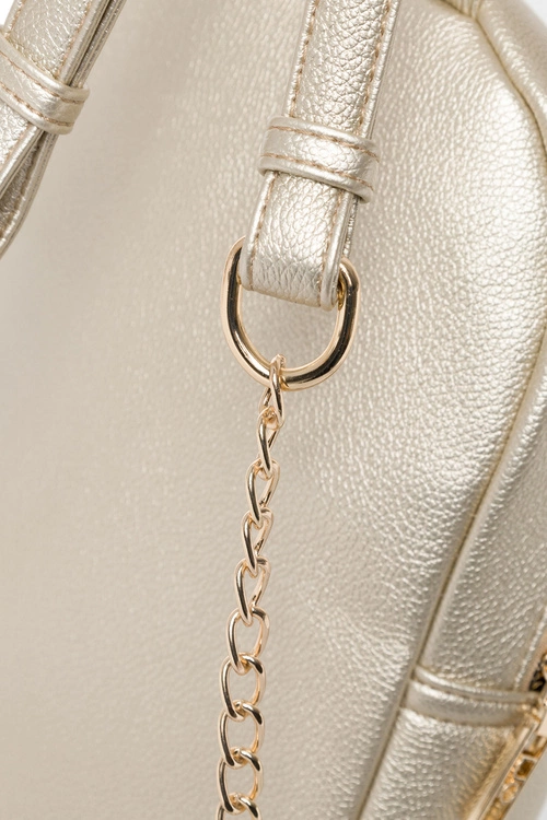 Damski Mały Plecak Z Eko Skóry NOBO BAGP230-K023 Złoty