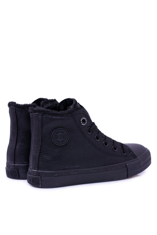 Big Star Dziecięce Wysokie Czarne Trampki Sneakersy BB374141