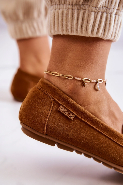 Damskie Zamszowe Mokasyny Big Star JJ274660 Camel