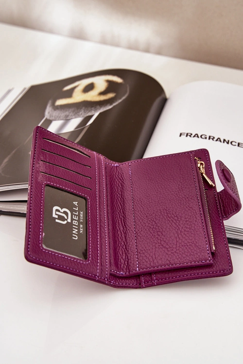 Damski Portfel Z Eko Skóry Fioletowy Isamille