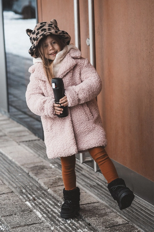 Ciepłe Botki Śniegowce Dziecięce Wiązane Czarne Asija