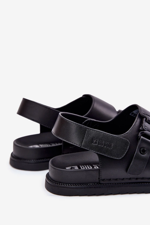 Skórzane Sandały Męskie Big Star RR174086 Czarne