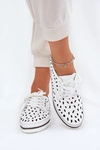 Półbuty Skórzane Damskie S.Barski LR51-610 Białe