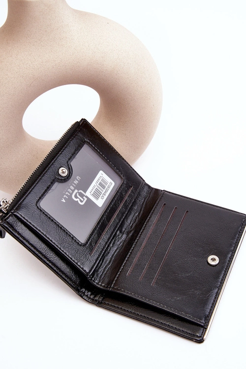 Damski Portfel Z Ekoskóry Czarny Cudea