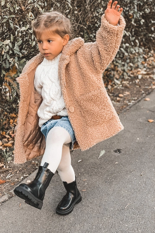 Dziecięce Botki Ocieplane Czarne Aletris