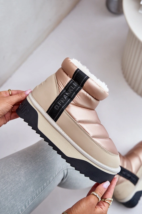 Niskie Śniegowce Na Grubej Podeszwie D.Franklin DFSH371010 Beżowe