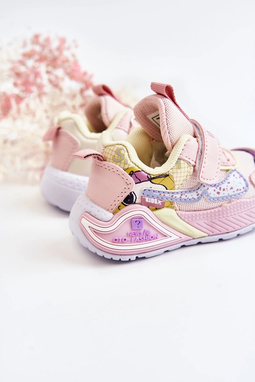 Dziecięce Lekkie Buty Sportowe Różowe Snoopy